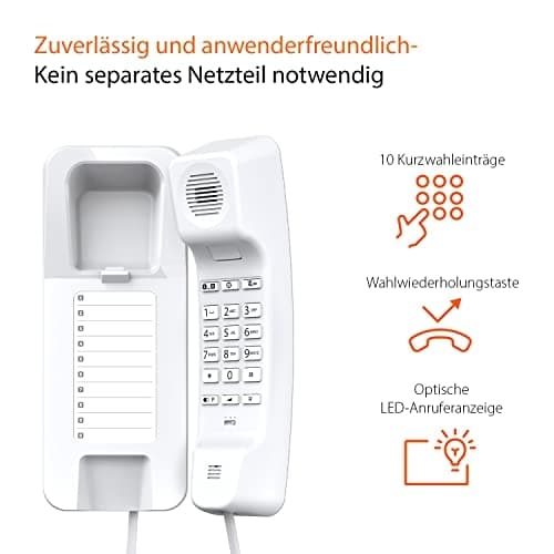 Gigaset Desk 200 - telefon med sladd - vit (S30054-H6539-B102)