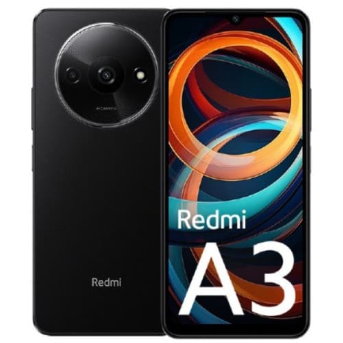 Xiaomi Redmi A3 - midnattssvart - 4G pekskärmsmobil - 64 GB - GSM Svart