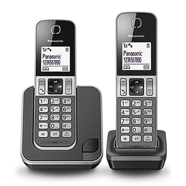 Panasonic KX-TGD312NLG Telefoner 2 Stk Sort/Grå Grå