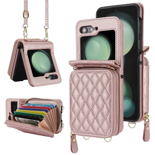 INF Stilfuld Rosaguld Pung Etui til Samsung Galaxy Z Flip 4