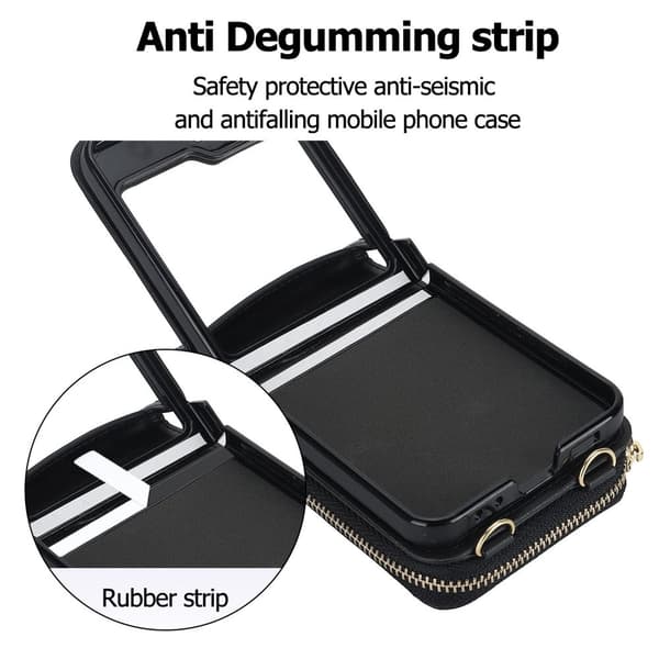 INF Lommeboketui med kortholder og snor for Moto Razr 40