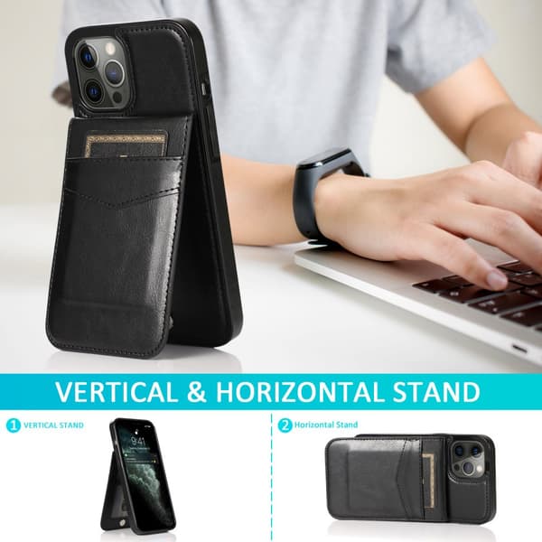 INF Flip Læder Kort Slot Telefon Cover til Samsung Galaxy A50/A50S/A30S - Sort