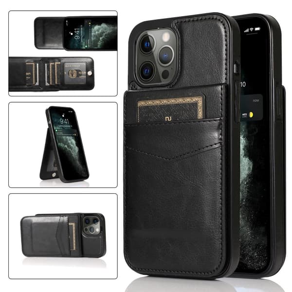 INF Flip Læder Kort Slot Telefon Cover til Samsung Galaxy A50/A50S/A30S - Sort