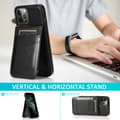 Miniatyrbillede 5 af 5: INF Elegant sort læder flip cover med kortlommer til Samsung Galaxy S24 Ultra