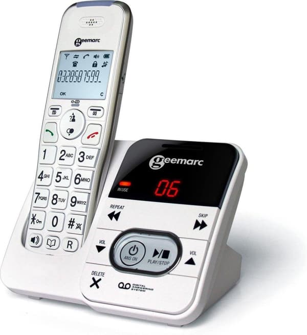 GEEMARC AmpliDECT 295 trådløs telefon med 30dB VERSTERKING til SLECHTHORENDEN. Plus SVARER