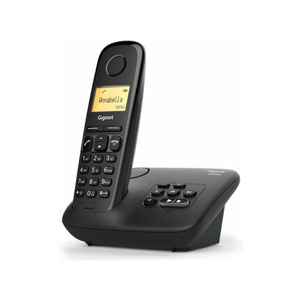 GIGASET A170A Sort fastnettelefon - Telefonsvarer - 50 kontakter - 25 minutters optagelse Sort