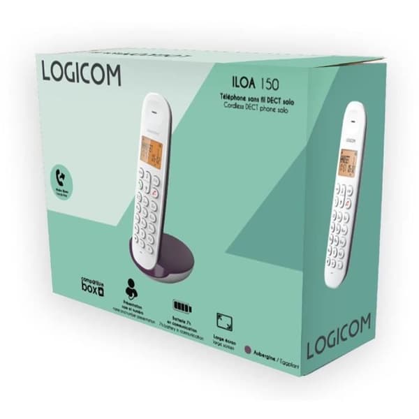 Langaton lankapuhelin - LOGICOM - DECT ILOA 150 SOLO - Munakoiso - Ilman vastaajaa