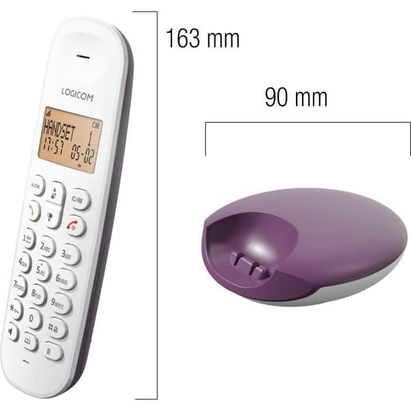 Langaton lankapuhelin - LOGICOM - DECT ILOA 150 SOLO - Munakoiso - Ilman vastaajaa