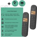 Miniatyrbild 6 av 6: Trådlös fast telefon - LOGICOM - DECT ILOA 255T DUO - Svart - Med telefonsvarare