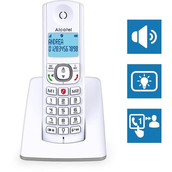 Alcatel F530 Solo Langaton puhelin ilman vastaajaa Harmaa