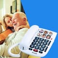 Miniatyrbild 2 av 5: Alcatel TMax 10 Senior Trådbunden Telefon - 6 Direktminnen med Foto - Handsfree-funktion - Vit