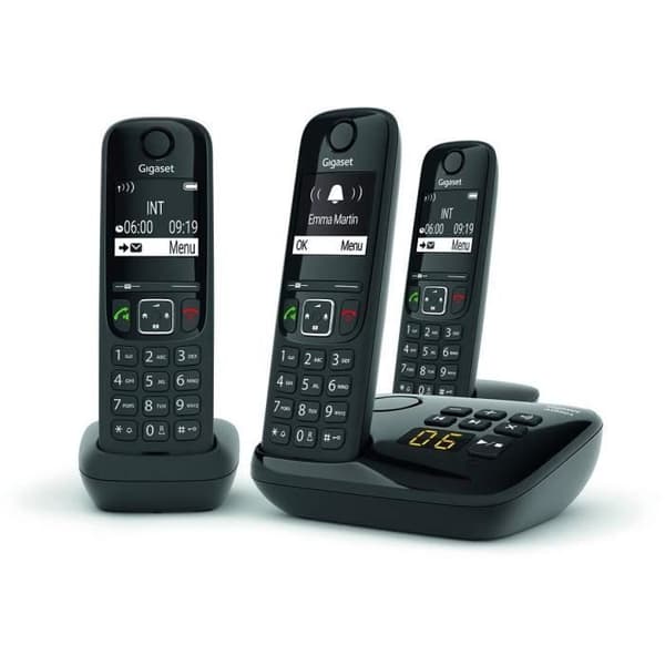 GIGASET AS690 A Trio musta lankapuhelin