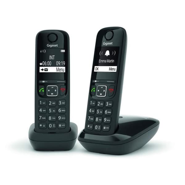 GIGASET AS690 Duo Sort fastnettelefon