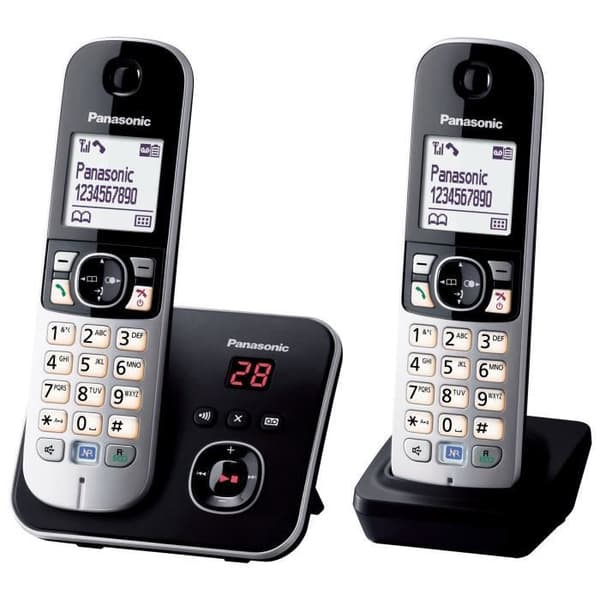 PANASONIC KXTG6822 trådlös duotelefon med brusreducering och selektiv blockering