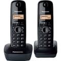 Miniatyrbillede 1 af 2: Panasonic KX-TG1612FRH | Digital trådløs telefon, base + 2 håndsæt, nummervisning, lang batterilevetid, LCD, genopkald