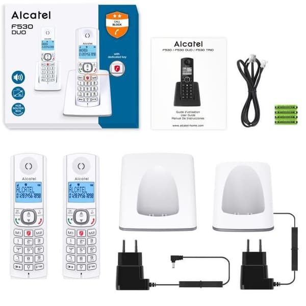 Alcatel F530 duo harmaa ilman vastaajaa