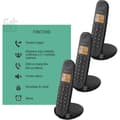 Miniatyrbillede 6 af 6: Trådløs fastnettelefon - LOGICOM - DECT ILOA 350 TRIO - Sort - Uden telefonsvarer