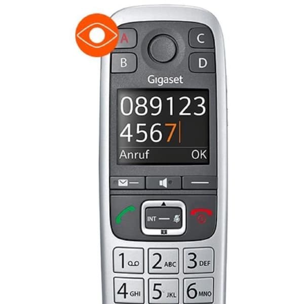 Gigaset DECT langaton puhelin musta/hopea vastaajalla - e560a