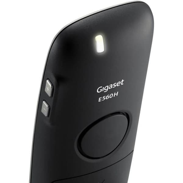 Gigaset DECT langaton puhelin musta/hopea vastaajalla - e560a