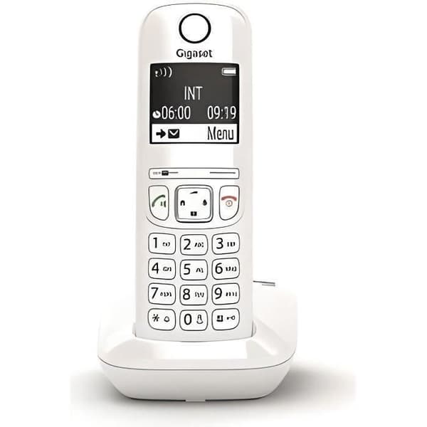 GIGASET AS690 Hvid Fastnettelefon - Kraftig HSP™ håndfri og effektiv opkaldsblokering Hvid