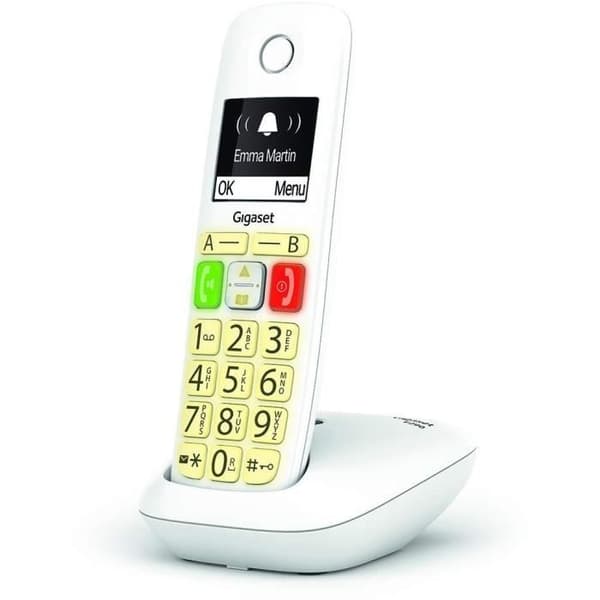 Trådløs fastnettelefon - GIGASET - E290 Duo Hvid - Stor skærm - Store taster - Audio Boost