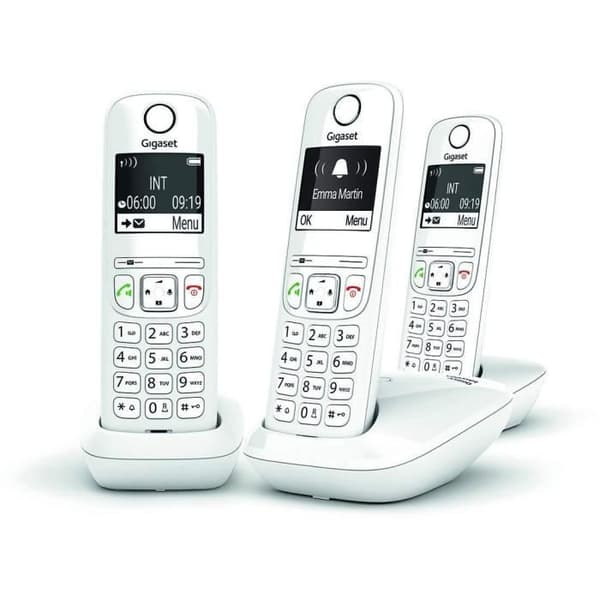 GIGASET AS690 Trio Vit fasttelefon