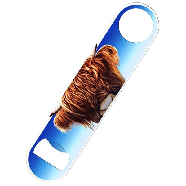 Inquisitive Creatures Highland Cow Bottle Opener Blue/Brown/White One Size