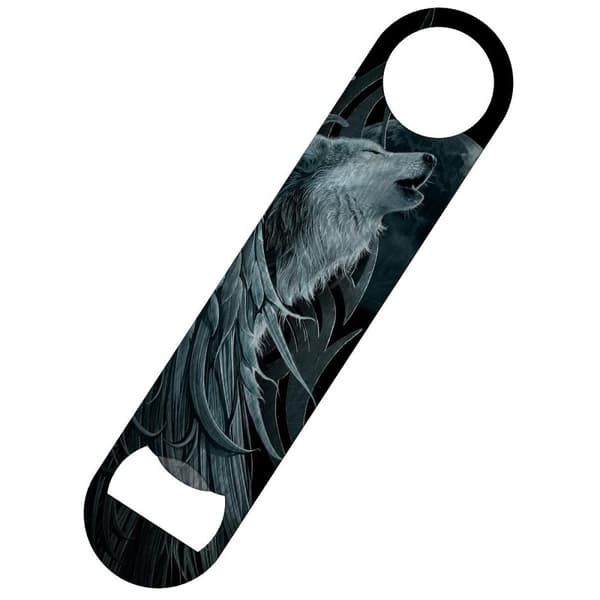 Spiral Wolf Spirit Bottle Opener Black/Grey One Size