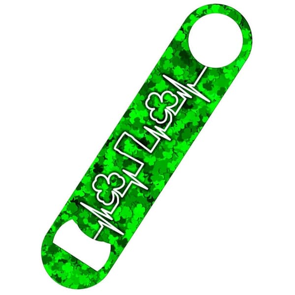 Grindstore Irish Heartbeat St Patricks Day Bottle Opener Green One Size