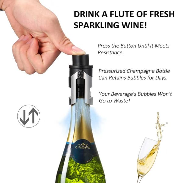 Vakuumkork till Champagne – Champagneförslutare med Pump