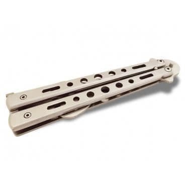 Öppnare - Hem - Fjäril - Grått stål - Mått stängt 135x30x9mm - 1 styck