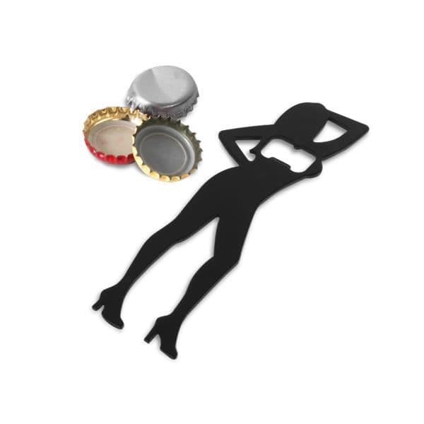 Flasköppnare - Hem - Sexig Kvinna - Metall - Svart - 16 cm x 5,9 cm