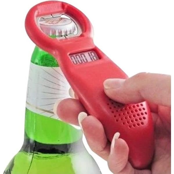 Flasköppnare - Ej specificerad - Digitalskär - Ergonomisk - LCD-skärm - Röd