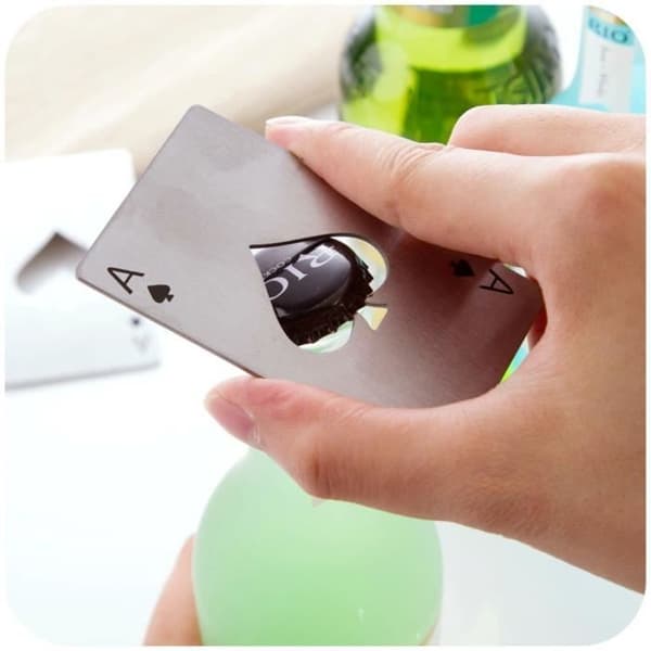 BABAN Flasköppnare Flasköppnare Flasköppnare Korkskruv Card Poker Portable Spak