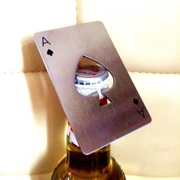 BABAN Flasköppnare Flasköppnare Flasköppnare Korkskruv Card Poker Portable Spak