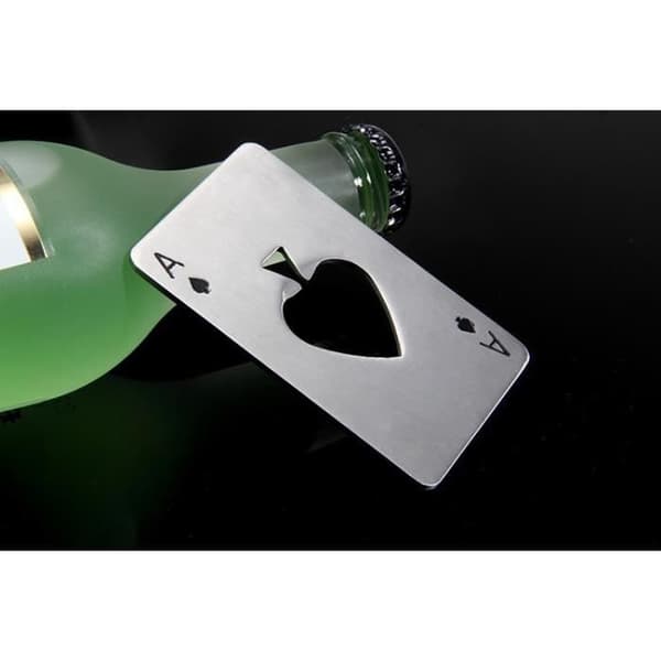 Flasköppnare - Icke specificerad - Pokerkort - Rostfritt stål 420 - 8.5x5.5cm - Nutida