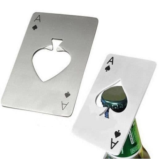 Poker En formad vinölöppnare i rostfritt stål