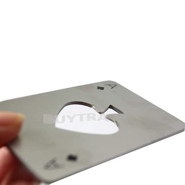 Flasköppnare Trigger - Ej specificerad - Poker - Tjockt rostfritt stål - 8,4x5,4 cm - Grå