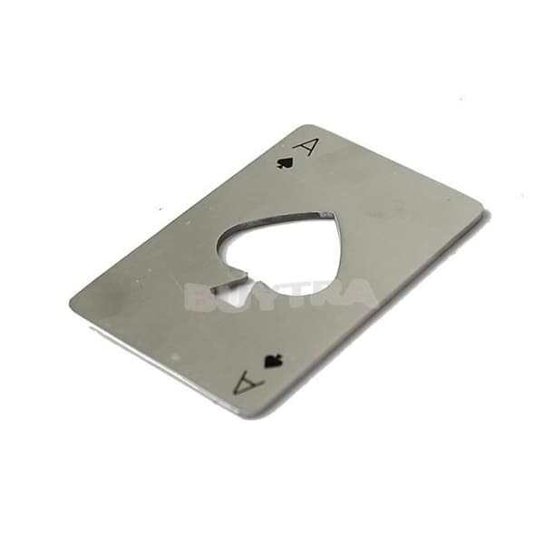 Flasköppnare Trigger - Ej specificerad - Poker - Tjockt rostfritt stål - 8,4x5,4 cm - Grå
