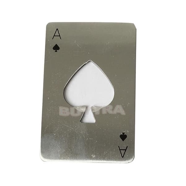 Flasköppnare Trigger - Ej specificerad - Poker - Tjockt rostfritt stål - 8,4x5,4 cm - Grå