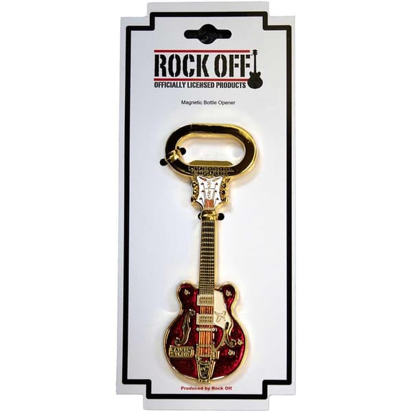 Rock Off Mathew Street Rust Guitar Magnetic Bottle Opener Gold/Red One Size
