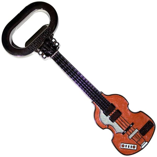Rock Off Mathew Street Bass Guitar Bottle Opener Brown One Size