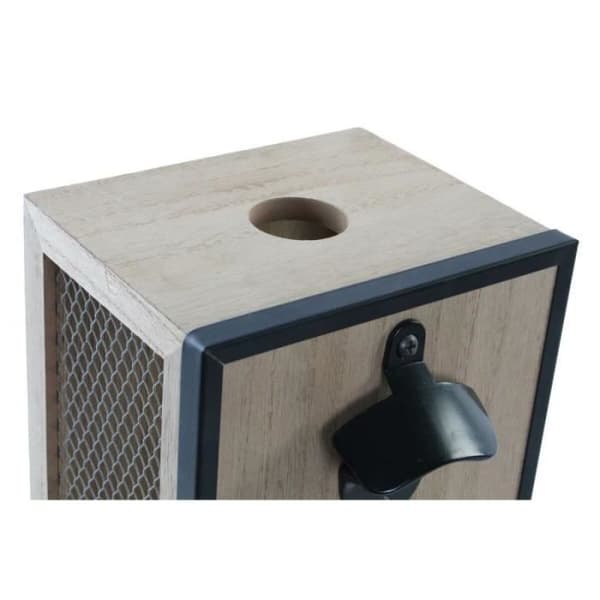 Flasköppnare DKD Home Decor Metal Wood (15 x 15 x 20 cm)