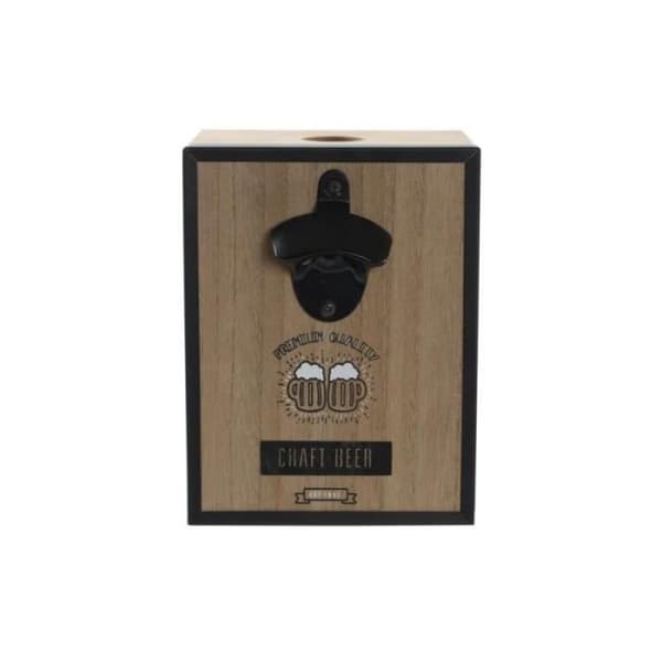 Flasköppnare DKD Home Decor Metal Wood (15 x 15 x 20 cm)