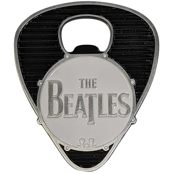 The Beatles Drum Logo Plectrum Bottle Opener Black/White One Size
