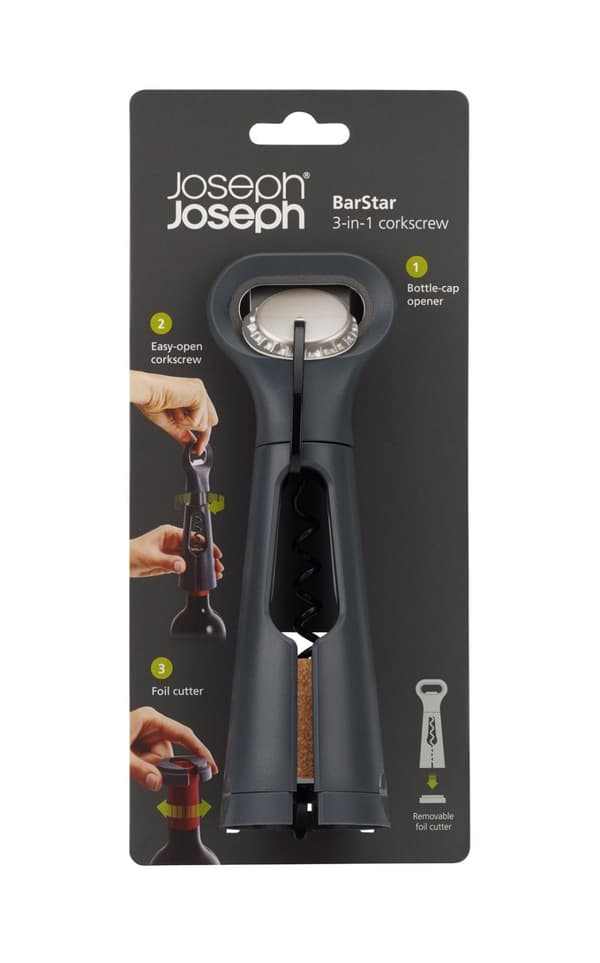 JJ-BarStar 3 i 1 proptrækker, grå