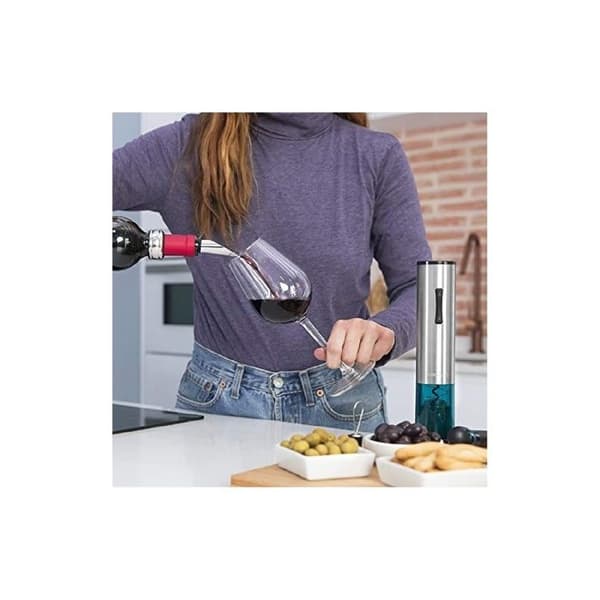 Elektrisk korkskruv - Instant Cork - 1000 Gourmet - Rostfritt stål - 6 delar - Pressfunktion