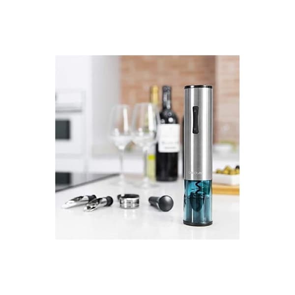 Elektrisk korkskruv - Instant Cork - 1000 Gourmet - Rostfritt stål - 6 delar - Pressfunktion