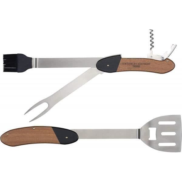 Grilltillbehör - Spatel - Borste - Gaffel - Flasköppnare - Korkskruv