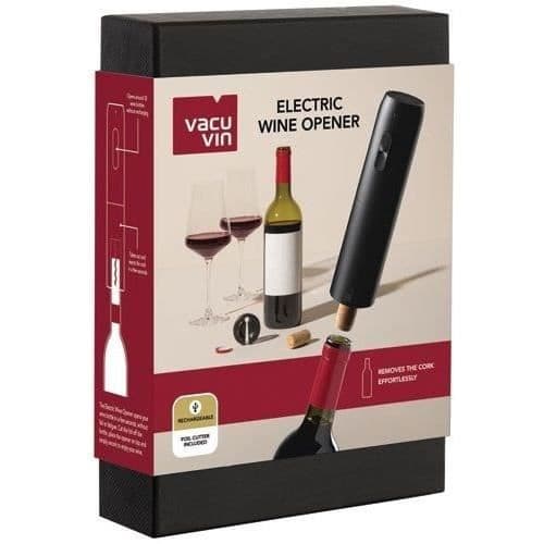 Vacu Vin elektrisk korkskruv och kapsylskärare svart - 91004606